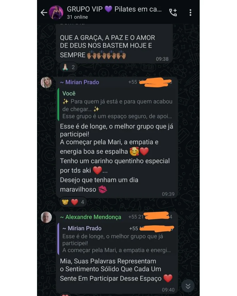 Conversa no grupo VIP: Mirian Prado diz que é o melhor grupo de que já participou e Alexandre Mendonça concorda